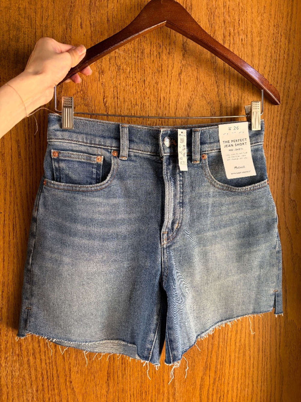 NWT Madewell The Perfect Vintage Mid Length Short W 26